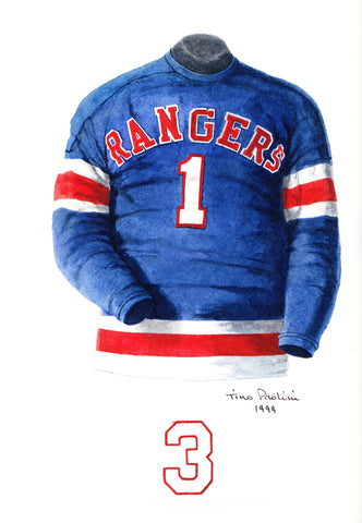 New York Rangers 1946-47 - Heritage Sports Art - original watercolor artwork - 1
