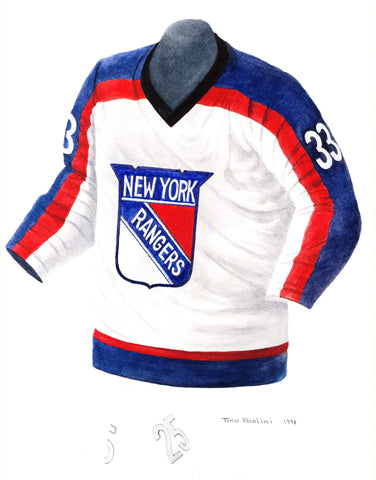 New York Rangers 1976-77 - Heritage Sports Art - original watercolor artwork - 1