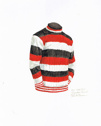 Ottawa Senators 1908-09 - Heritage Sports Art - original watercolor artwork - 1