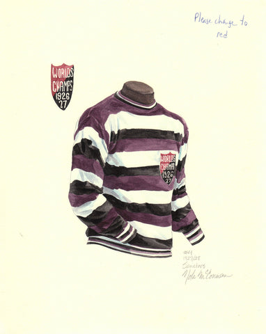 Ottawa Senators 1927-28 - Heritage Sports Art - original watercolor artwork - 1