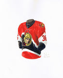 Ottawa Senators 1998-99 - Heritage Sports Art - original watercolor artwork - 1
