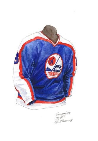 NHL Winnipeg Jets 2020-21 uniform and jersey original art – Heritage Sports  Art