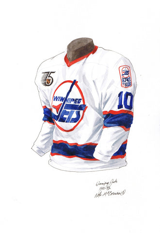 Winnipeg Jets 1991-92 - Heritage Sports Art - original watercolor artwork