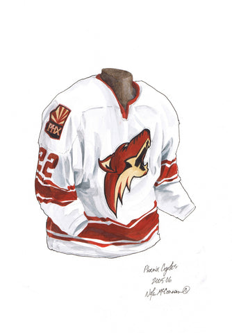 Arizona Coyotes 2005-06 - Heritage Sports Art - original watercolor artwork