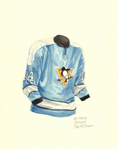 Pittsburgh Penguins uniform evolution plaqued poster – Heritage Sports Stuff