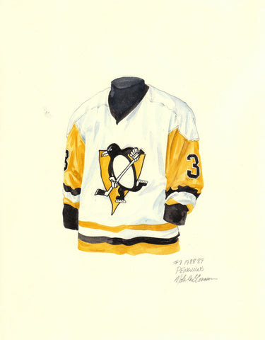 Pittsburgh Penguins 1988-89 - Heritage Sports Art - original watercolor artwork - 1
