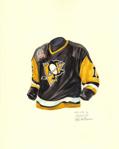 Pittsburgh Penguins 1990-91 - Heritage Sports Art - original watercolor artwork - 1
