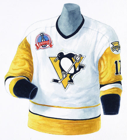 Pittsburgh Penguins 1991-92 Next Six - Heritage Sports Art - original watercolor artwork - 1
