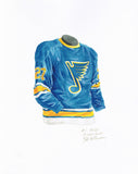 St. Louis Blues 1967-68 - Heritage Sports Art - original watercolor artwork - 1