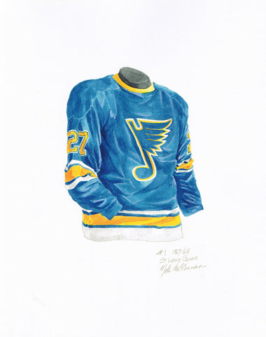 St. Louis Blues 1967-68 - Heritage Sports Art - original watercolor artwork - 1