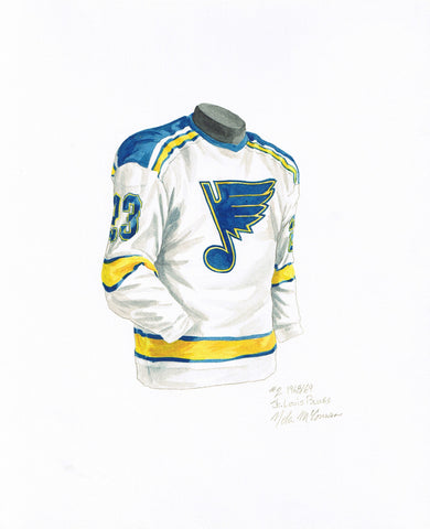 St. Louis Blues 1968-69 - Heritage Sports Art - original watercolor artwork - 1