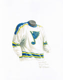 St. Louis Blues 1970-71 - Heritage Sports Art - original watercolor artwork - 1