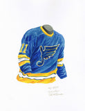 St. Louis Blues 1974-75 - Heritage Sports Art - original watercolor artwork - 1