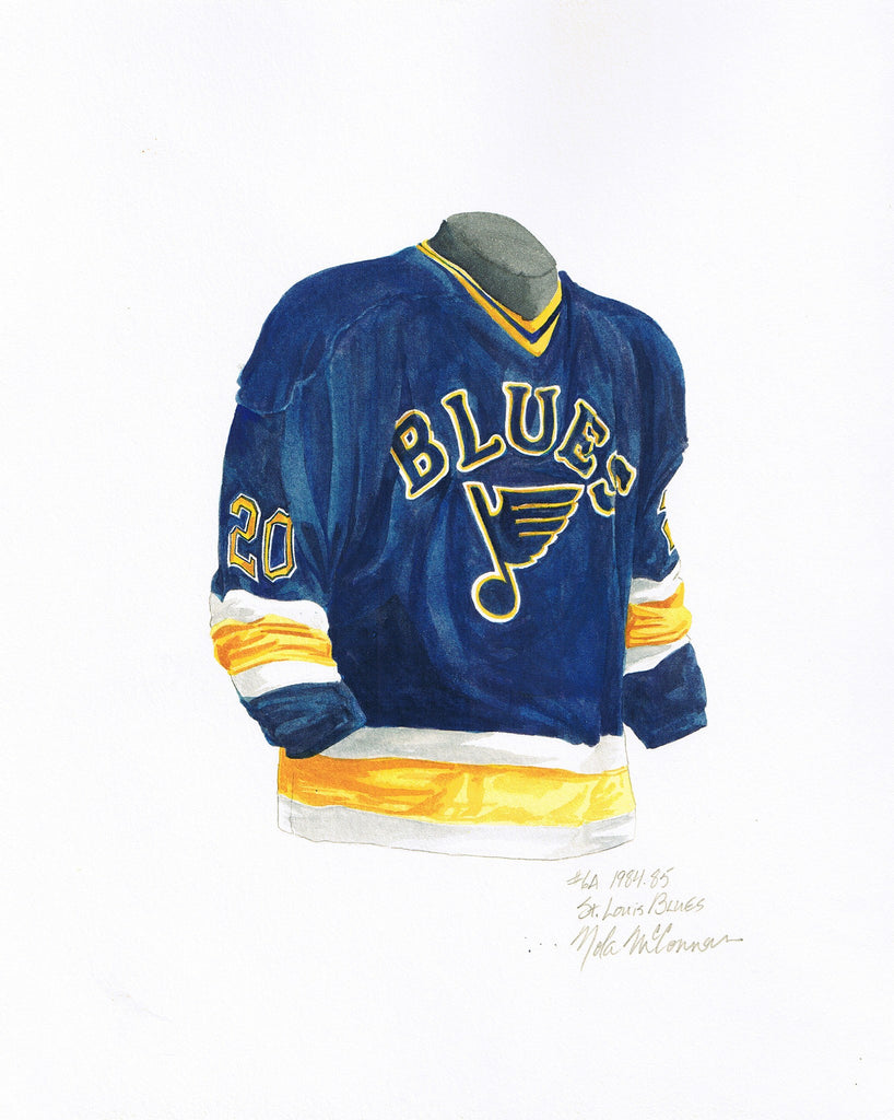 NHL St. Louis Blues 1984-85 uniform and jersey original art