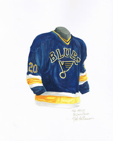 St. Louis Blues 1984-85 - Heritage Sports Art - original watercolor artwork - 1