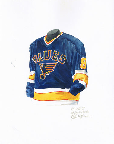 St. Louis Blues uniform evolution plaqued poster – Heritage Sports Stuff