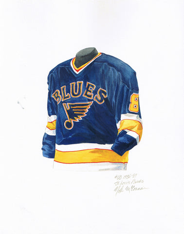 St. Louis Blues 1986-87 - Heritage Sports Art - original watercolor artwork - 1