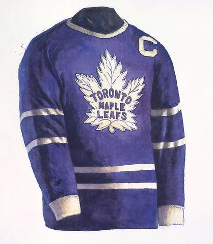 Toronto Maple Leafs 1954-55 - Heritage Sports Art - original watercolor artwork - 1