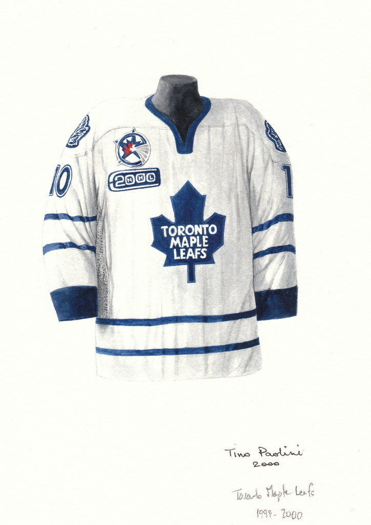 Toronto Maple Leafs 2000-01 jersey artwork, This is a highl…
