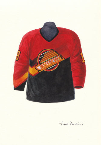 Vancouver Canucks 1995-96 - Heritage Sports Art - original watercolor artwork - 1