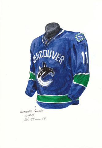 Vancouver Canucks 2007-08 - Heritage Sports Art - original watercolor artwork