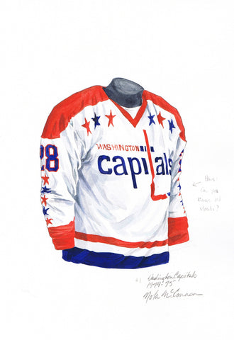 Washington Capitals 1974-75 - Heritage Sports Art - original watercolor artwork - 1