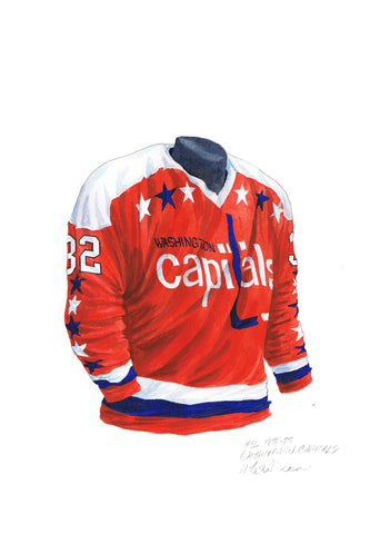 NHL Washington Capitals 2002-03 uniform and jersey original art – Heritage  Sports Art