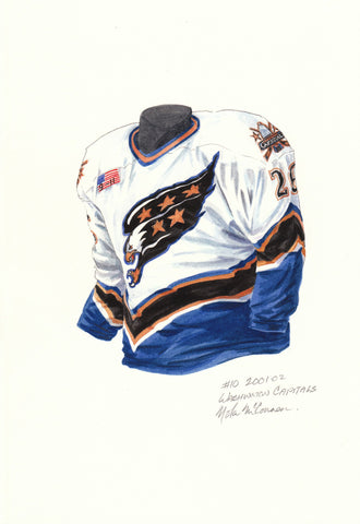 Washington Capitals 2001-02 - Heritage Sports Art - original watercolor artwork - 1