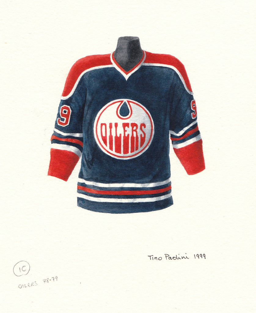 NHL Wayne Gretzky 1978-79 uniform and jersey original art – Heritage Sports  Art