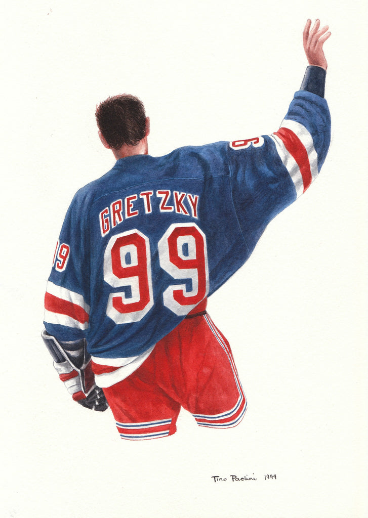 NHL Wayne Gretzky 1998-99 uniform and jersey original art